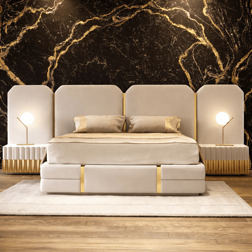 Upholstered Panel Bed